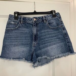 Pacsun Denim Blue Women's Shorts - High Rise Festival